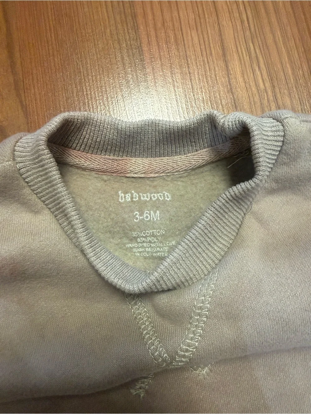 Badwood baby muted mauve crewneck romper - 3-6M